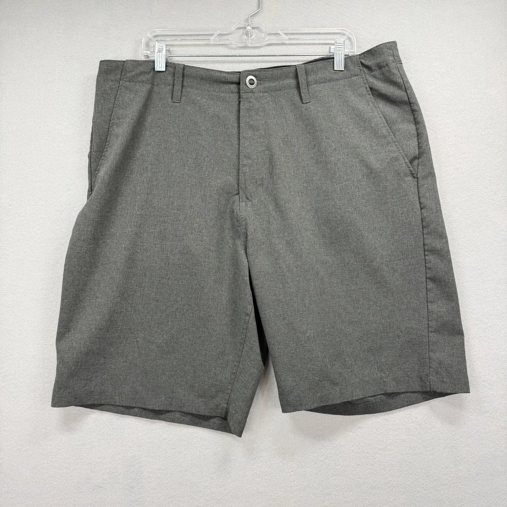 Volcom Surf & Turf Kerosene Hybrid Trunks Mens 38 Gray 4 Way Stretch Active Golf